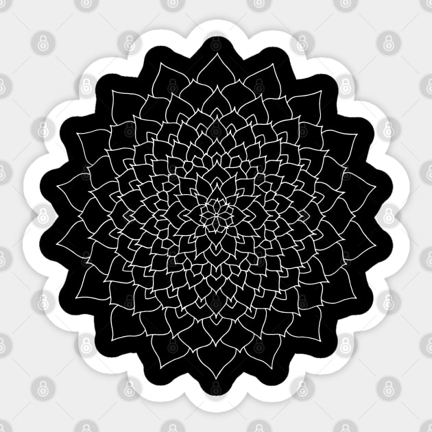 Floral Mandala White Lace Sticker by ElviraDraat